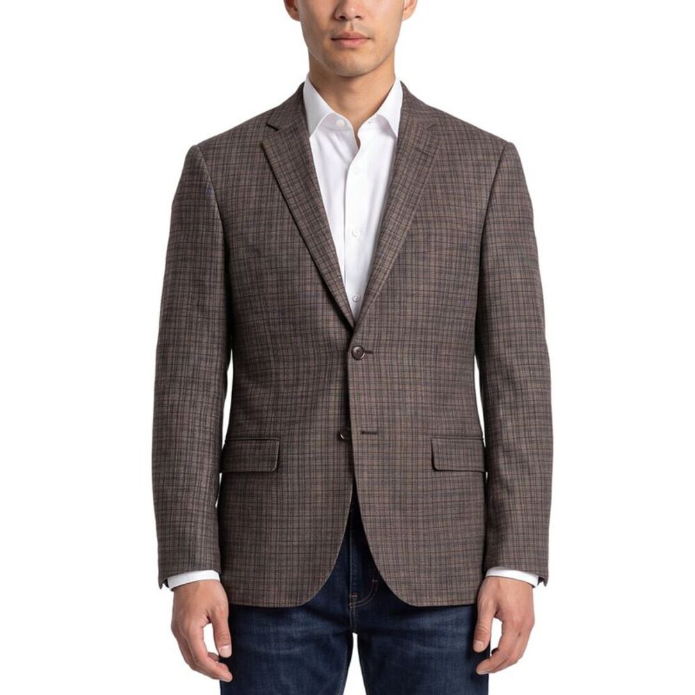 Corneliani Mens  Cc Collection Linen & Wool-Blend Blazer, Brown